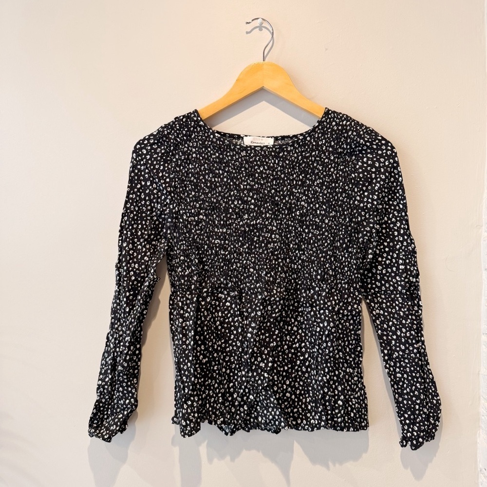 Urban Romantics Black & White Cheetah Print Blouse